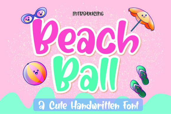 Beach Ball Font for Playful Handmade Creations