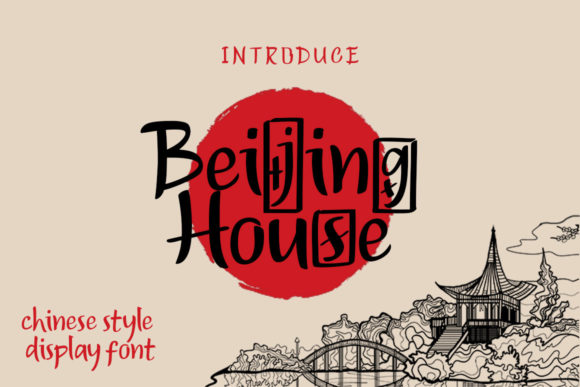 Beijing House: A Japanese-Inspired Display Font for Creative Projects