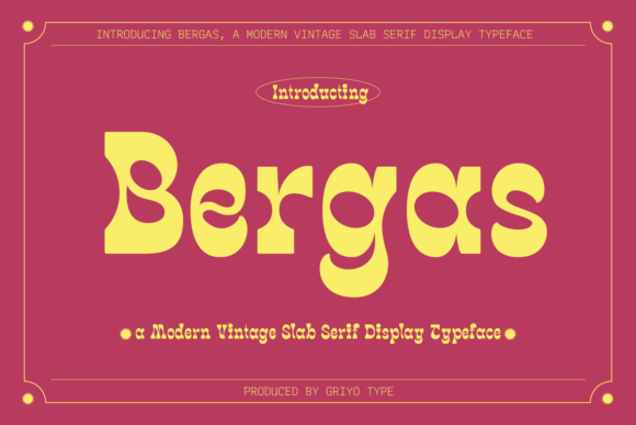 Bergas: A Whimsical Display Font for Creative Projects
