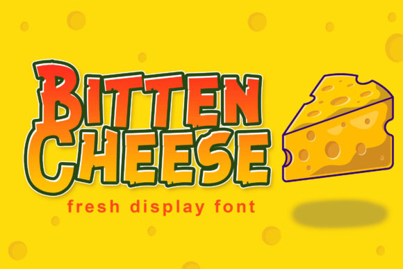 Bitten Cheese: A Playful Display Font for Digital Creatives
