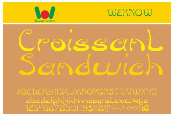 Croissant Sandwich Font for Bold Visual Impact