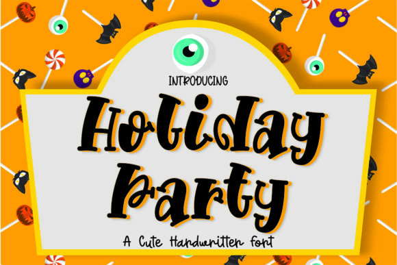 Holiday Party Font for Festive Craft Projects