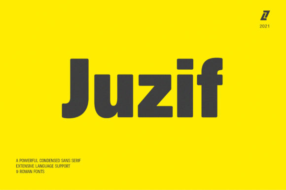 Juzif: A Bold Display Font for Creative Branding
