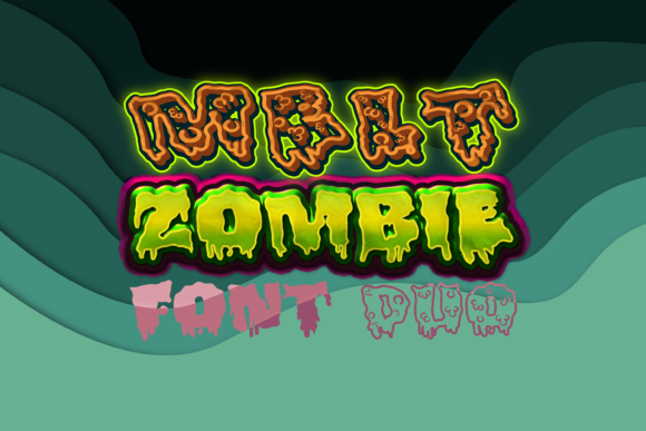 Melt Zombie Duo for Halloween-Themed Branding and Display Fonts