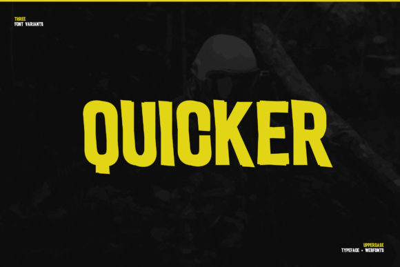 Quicker Font: A Bold Display Font for Creative Projects