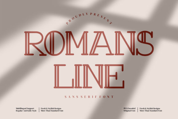 Romans Line: A Vintage-Inspired Display Font for Bold Branding