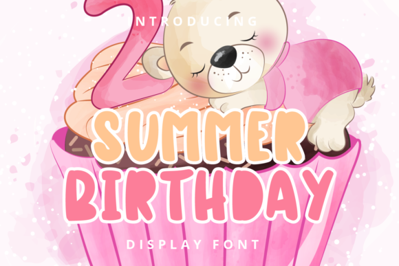 Summer Birthday Font for Playful Editorial Design