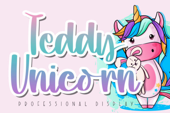 Teddy Unicorn Display Font for Playful Web Design