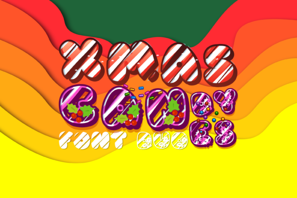 Xmas Candy Canes Duo Font for Festive Design Projects